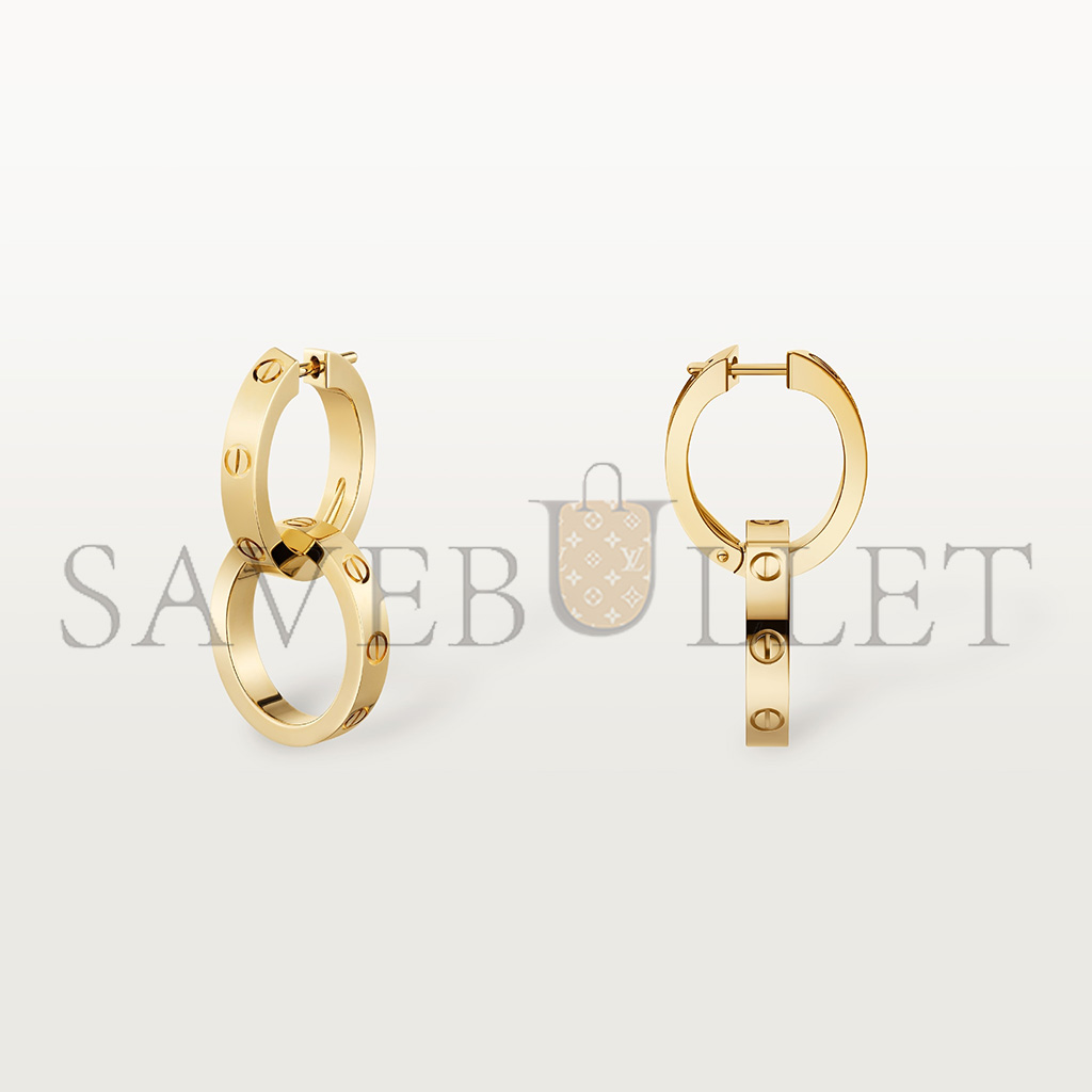 Ca*t*er love yellow gold earrings b8301499